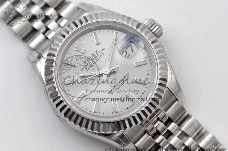 MiroTime 0103 Lady DateJust 28 SS TWF 1:1 Best Edition 904L Steel Silver Dial on President Bracelet NH Stylish 2178